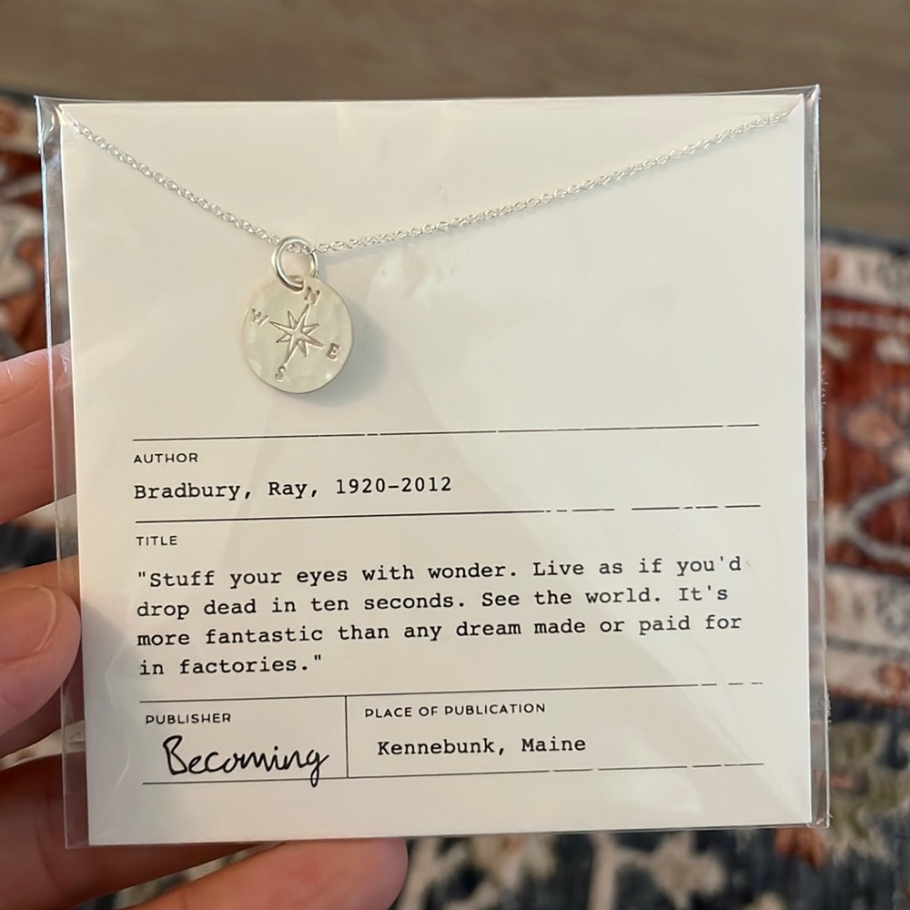 Sterling Silver Compass Necklace